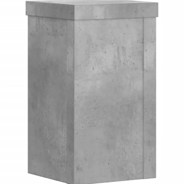 Clearance Växtställ 2 st betonggrå 10x10x18 cm konstruerat trä Krukor & Växtbehållare