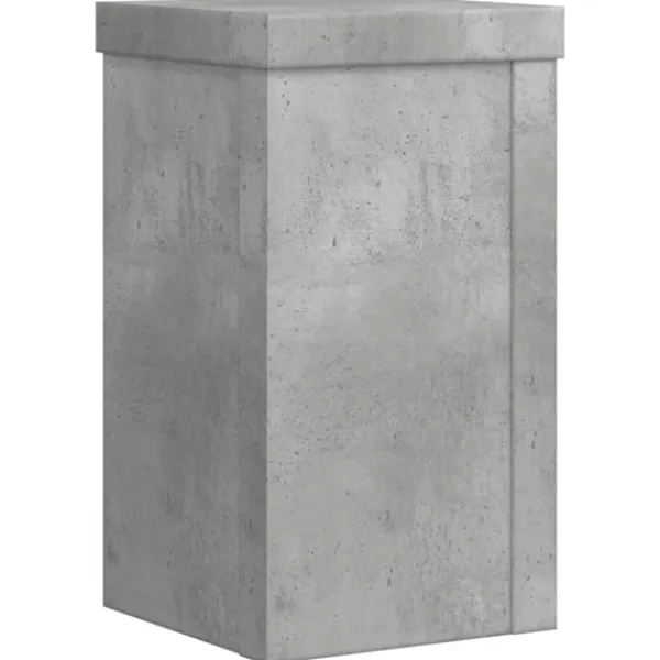 Clearance Växtställ 2 st betonggrå 10x10x18 cm konstruerat trä Krukor & Växtbehållare