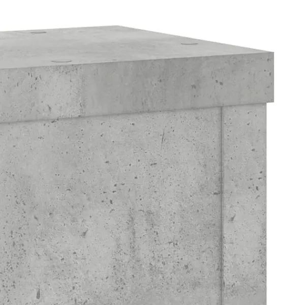 Clearance Växtställ 2 st betonggrå 10x10x18 cm konstruerat trä Krukor & Växtbehållare