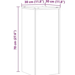 vidaXL Växtställ 2 st betonggrå 30x30x70 cm konstruerat trä