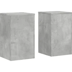 vidaXL Växtställ 2 st betonggrå 30x30x50 cm konstruerat trä