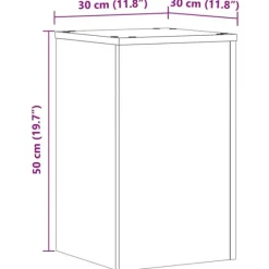 vidaXL Växtställ 2 st betonggrå 30x30x50 cm konstruerat trä