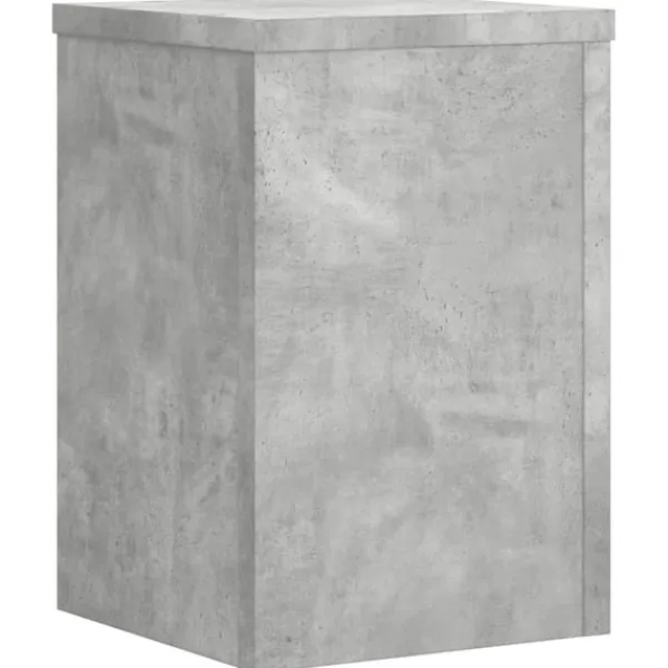 New Växtställ 2 st betonggrå 20x20x30 cm konstruerat trä Växtställ