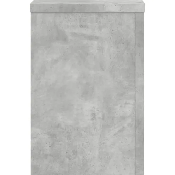 New Växtställ 2 st betonggrå 20x20x30 cm konstruerat trä Växtställ