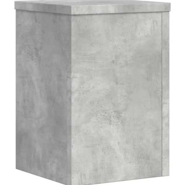New Växtställ 2 st betonggrå 20x20x30 cm konstruerat trä Växtställ