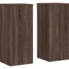 Outlet Växtställ 2 st brun ek 30x30x70 cm konstruerat trä Växtställ
