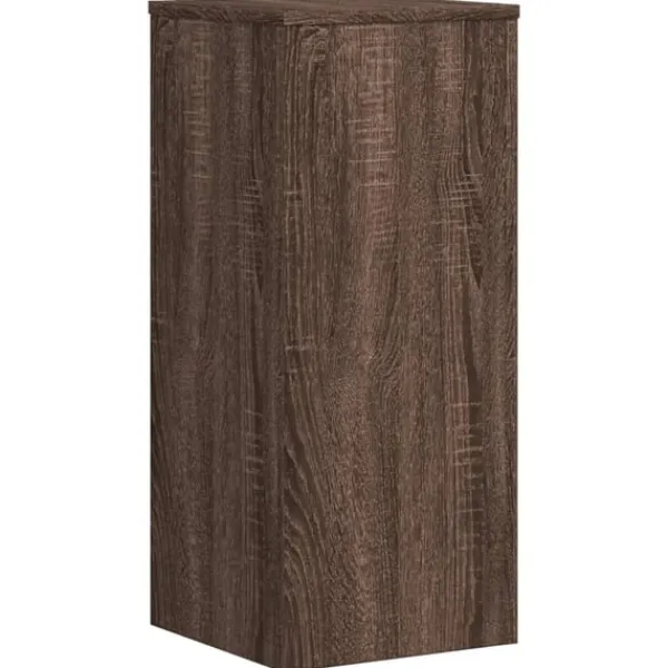 Outlet Växtställ 2 st brun ek 30x30x70 cm konstruerat trä Växtställ