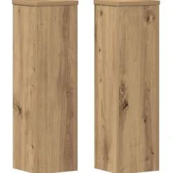 vidaXL Växtställ 2 st ek 17x17x60 cm konstruerat trä
