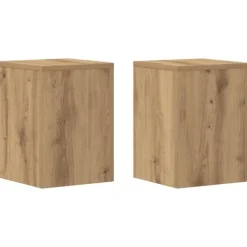 Clearance Växtställ 2 st ek 25x25x35 cm konstruerat trä Växtställ