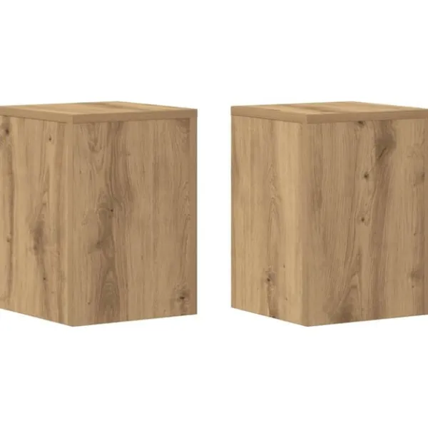 Clearance Växtställ 2 st ek 25x25x35 cm konstruerat trä Växtställ