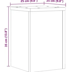 Clearance Växtställ 2 st ek 25x25x35 cm konstruerat trä Växtställ