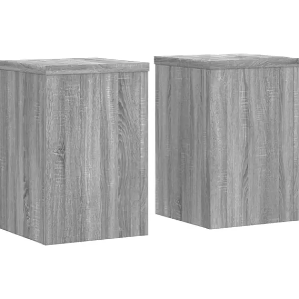Best Växtställ 2 st grå sonoma 20x20x30 cm konstruerat trä Växtställ