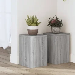Best Växtställ 2 st grå sonoma 20x20x30 cm konstruerat trä Växtställ