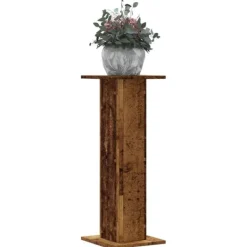 Clearance Växtställ 2 st åldrat trä 30x30x80 cm konstruerat trä Växtställ