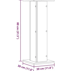 Clearance Växtställ 2 st åldrat trä 30x30x80 cm konstruerat trä Växtställ