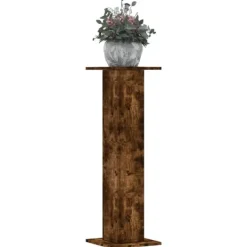vidaXL Växtställ 2 st rökfärgad ek 30x30x95 cm konstruerat trä