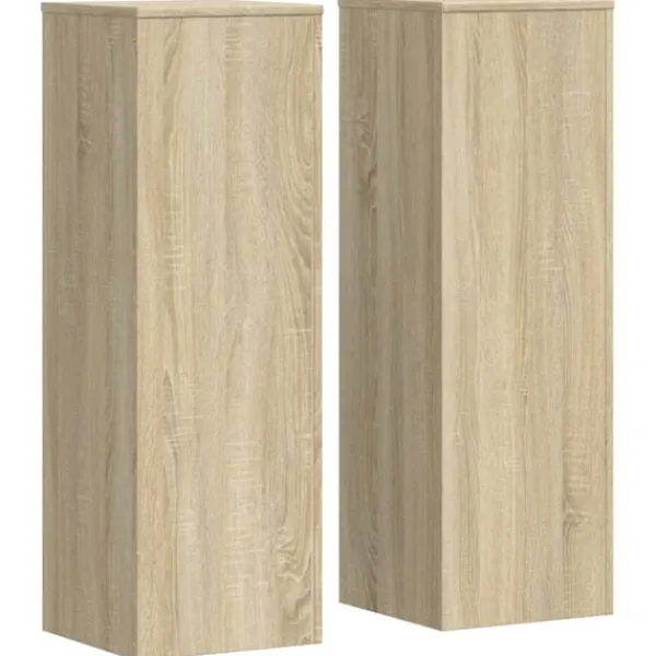 Outlet Växtställ 2 st sonoma-ek 33x33x100 cm konstruerat trä Växtställ