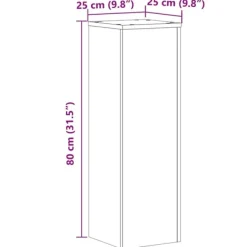 Outlet Växtställ 2 st vit 25x25x80 cm konstruerat trä Krukor & Växtbehållare