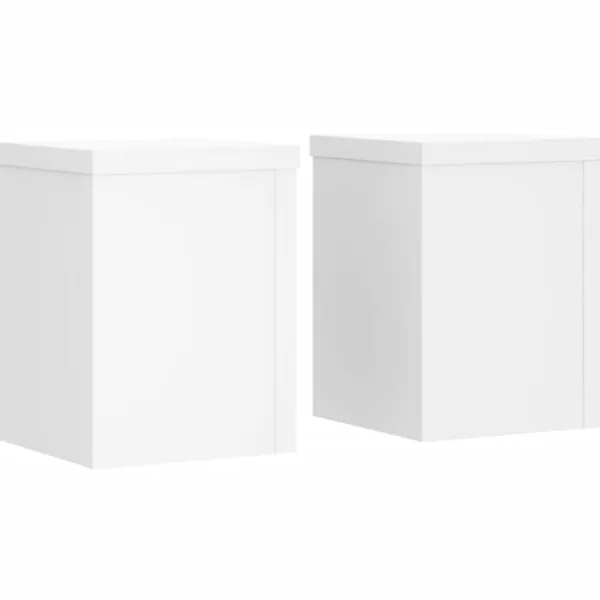 Discount Växtställ 2 st vit 15x15x20 cm konstruerat trä Växtställ