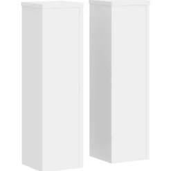 vidaXL Växtställ 2 st vit 17x17x60 cm konstruerat trä