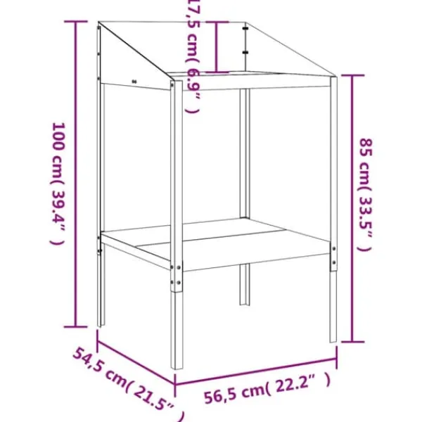 Online Växtställ antracit 56,5x54,5x100 cm galvaniserat stål - Växtställ Planteringsbänkar