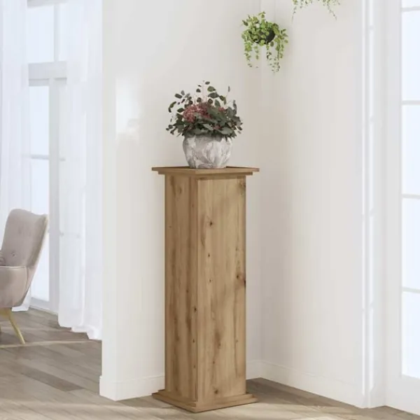 Hot Växtställ ek 33x33x100 cm konstruerat trä Växtställ