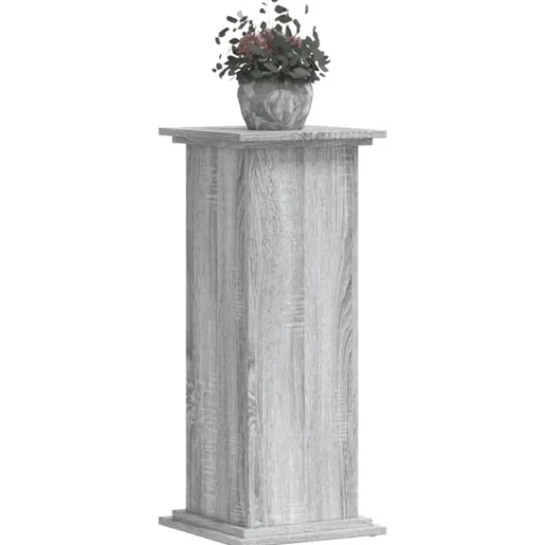 Discount Växtställ grå sonoma 33x33x80 cm konstruerat trä Växtställ