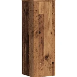 Discount Växtställ åldrat trä 33x33x100 cm konstruerat trä Växtställ