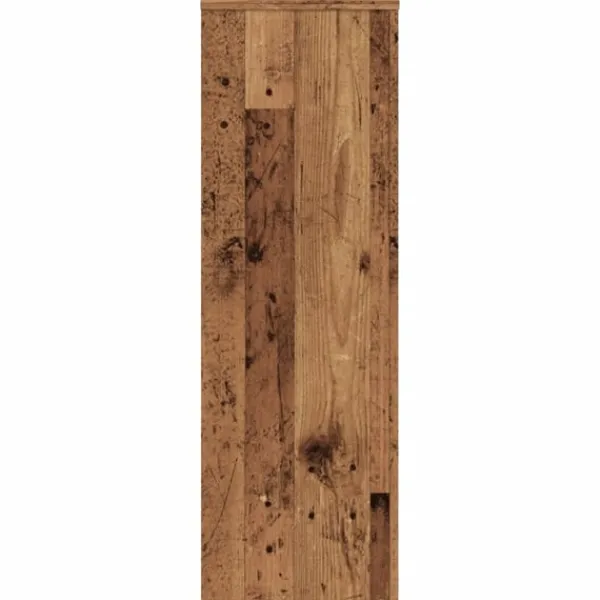 Discount Växtställ åldrat trä 33x33x100 cm konstruerat trä Växtställ