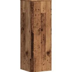 Discount Växtställ åldrat trä 33x33x100 cm konstruerat trä Växtställ