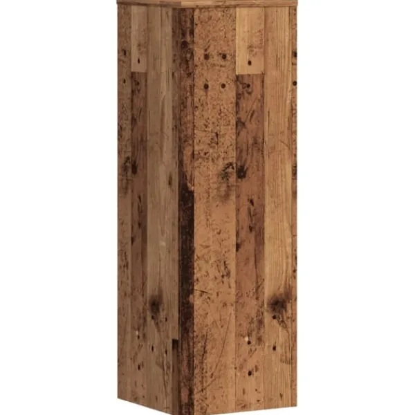 Discount Växtställ åldrat trä 33x33x100 cm konstruerat trä Växtställ