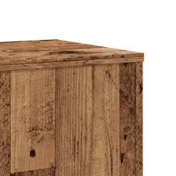 Discount Växtställ åldrat trä 33x33x100 cm konstruerat trä Växtställ