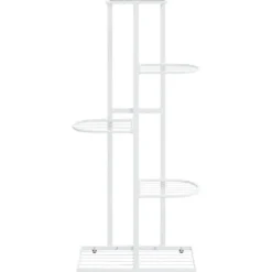 vidaXL Växtställ med 5 hyllor 43x22x98 cm vit metall - Växtställ