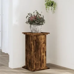 vidaXL Växtställ rökfärgad ek 33x33x60 cm konstruerat trä