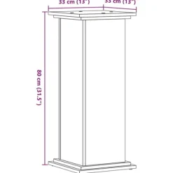 vidaXL Växtställ vit 33x33x80 cm konstruerat trä