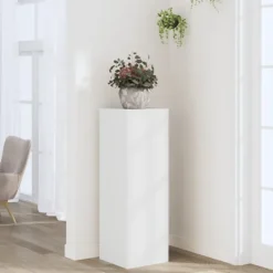 vidaXL Växtställ vit 33x33x100 cm konstruerat trä