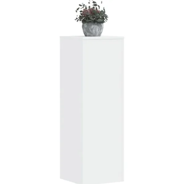 vidaXL Växtställ vit 33x33x100 cm konstruerat trä