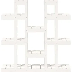 vidaXL Växtställ vit 104,5x25x109,5 cm massiv furu - Växtställ