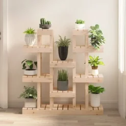 Clearance Växtställ 104,5x25x109,5 cm massiv furu - Växtställ Växtställ
