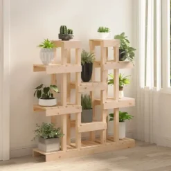 Clearance Växtställ 104,5x25x109,5 cm massiv furu - Växtställ Växtställ