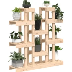 Clearance Växtställ 104,5x25x109,5 cm massiv furu - Växtställ Växtställ