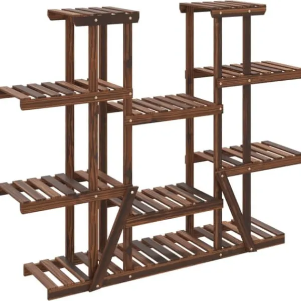Outlet Växtställ 110x25x110,5 cm massivt granträ - Växtställ Växtställ