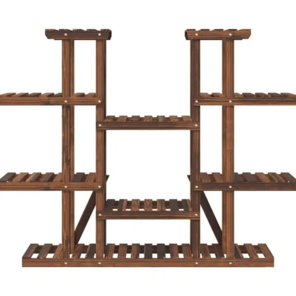 Outlet Växtställ 110x25x110,5 cm massivt granträ - Växtställ Växtställ
