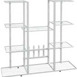 Best Växtställ 94,5x25x89 cm vit järn - Växtställ Växtställ