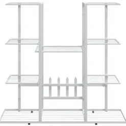 Best Växtställ 94,5x25x89 cm vit järn - Växtställ Växtställ