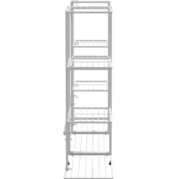 Best Växtställ 94,5x25x89 cm vit järn - Växtställ Växtställ