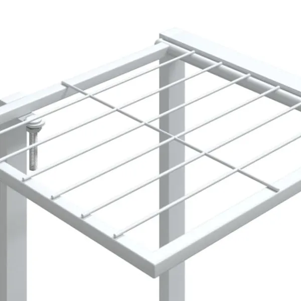 Best Växtställ 94,5x25x89 cm vit järn - Växtställ Växtställ