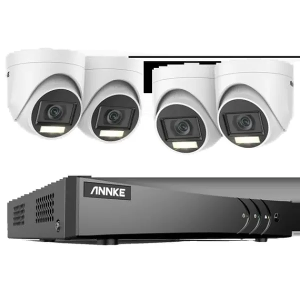 New Videoövervakningssystem, 8CH, 5MP upplösning, 30m kabel längd,2T, 8CH DVR 4Pcs Kit Säkerhetsmonitorer & Videokameror