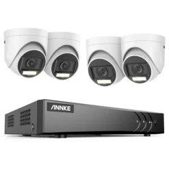 New Videoövervakningssystem, 8CH, 5MP upplösning, 30m kabel längd,2T, 8CH DVR 4Pcs Kit Säkerhetsmonitorer & Videokameror