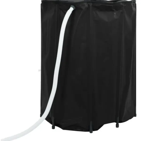 Discount Vikbar 750 L Vattentank med Kran - PVC Regntunna för Utebruk | Färg: Grön | Storlek: 750 L Regntunnor